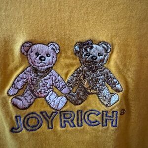 Joyrich Mustard Teddy Bear Embroidered Tee XL